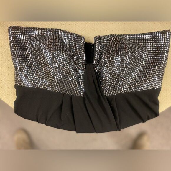 Calvin Klein Sz. 10 Black Strapless Evening Dress - Picture 3 of 6